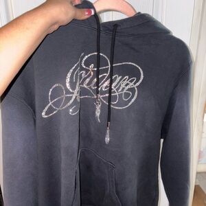 Swarovski Black Sweater with Silver Script